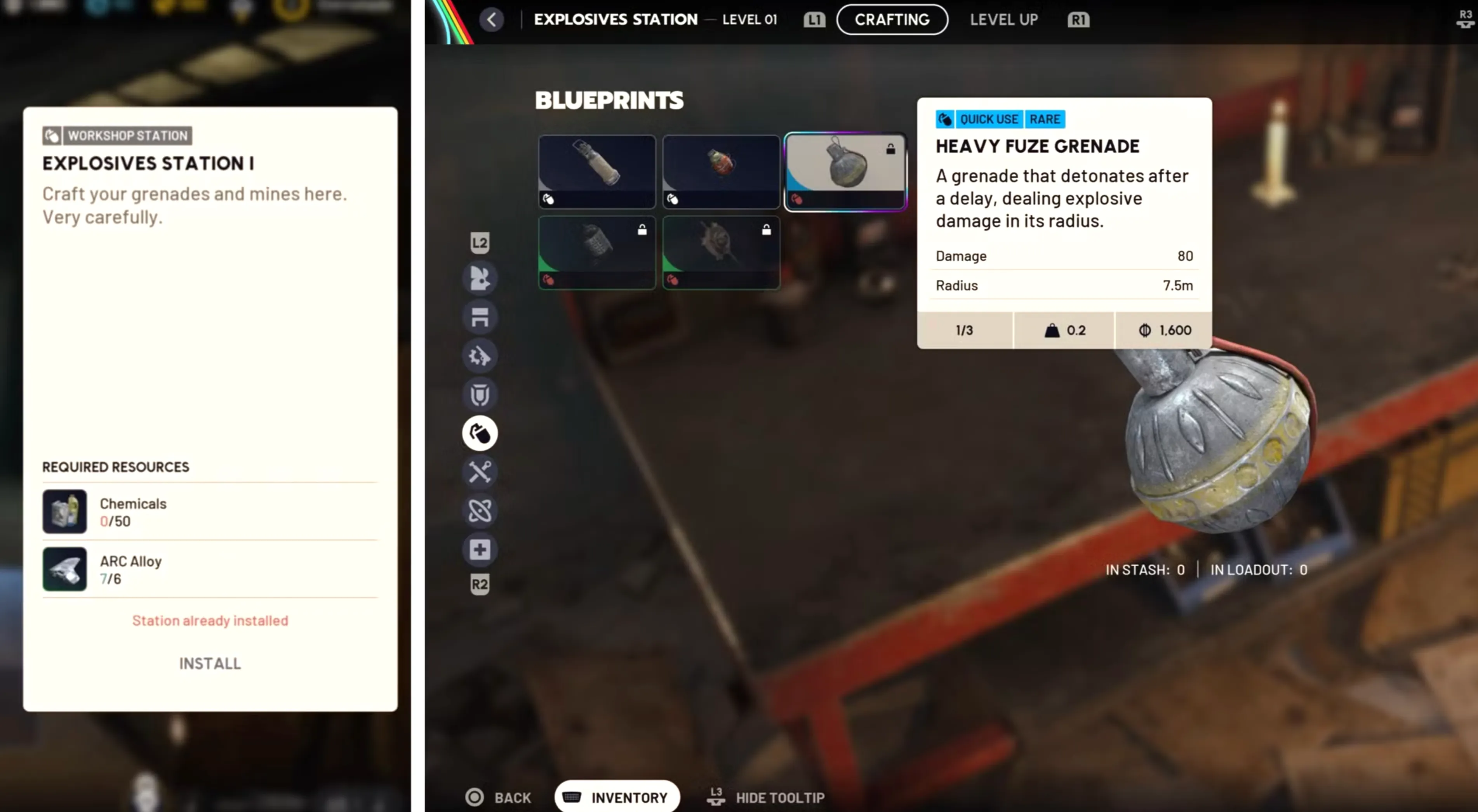 Explosives Station arc raiders